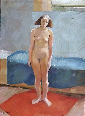 Målning av naken kvinna